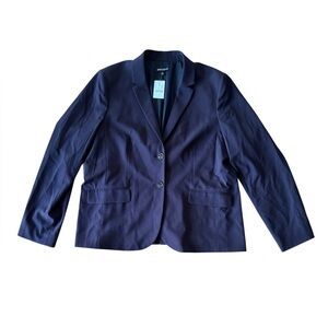 NWT J Crew 18 Classic Work Blazer For Women Black Two Buttons